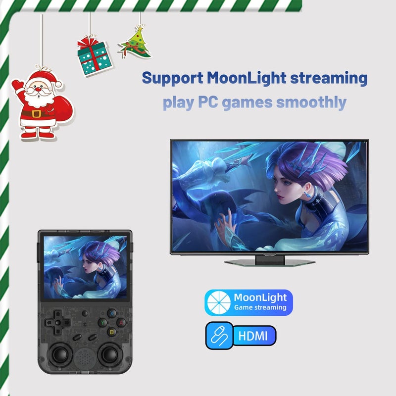 Aivuidbs RG353VS Retro Handheld Game Linux System RG3566 3.5 inch IPS Screen,RG353VS with 64G TF Card Pre-Installed 4452 Games Supports 5G WiFi 4.2 Bluetooth Online Fighting,Streaming and HDMI rg 353v - Image 4